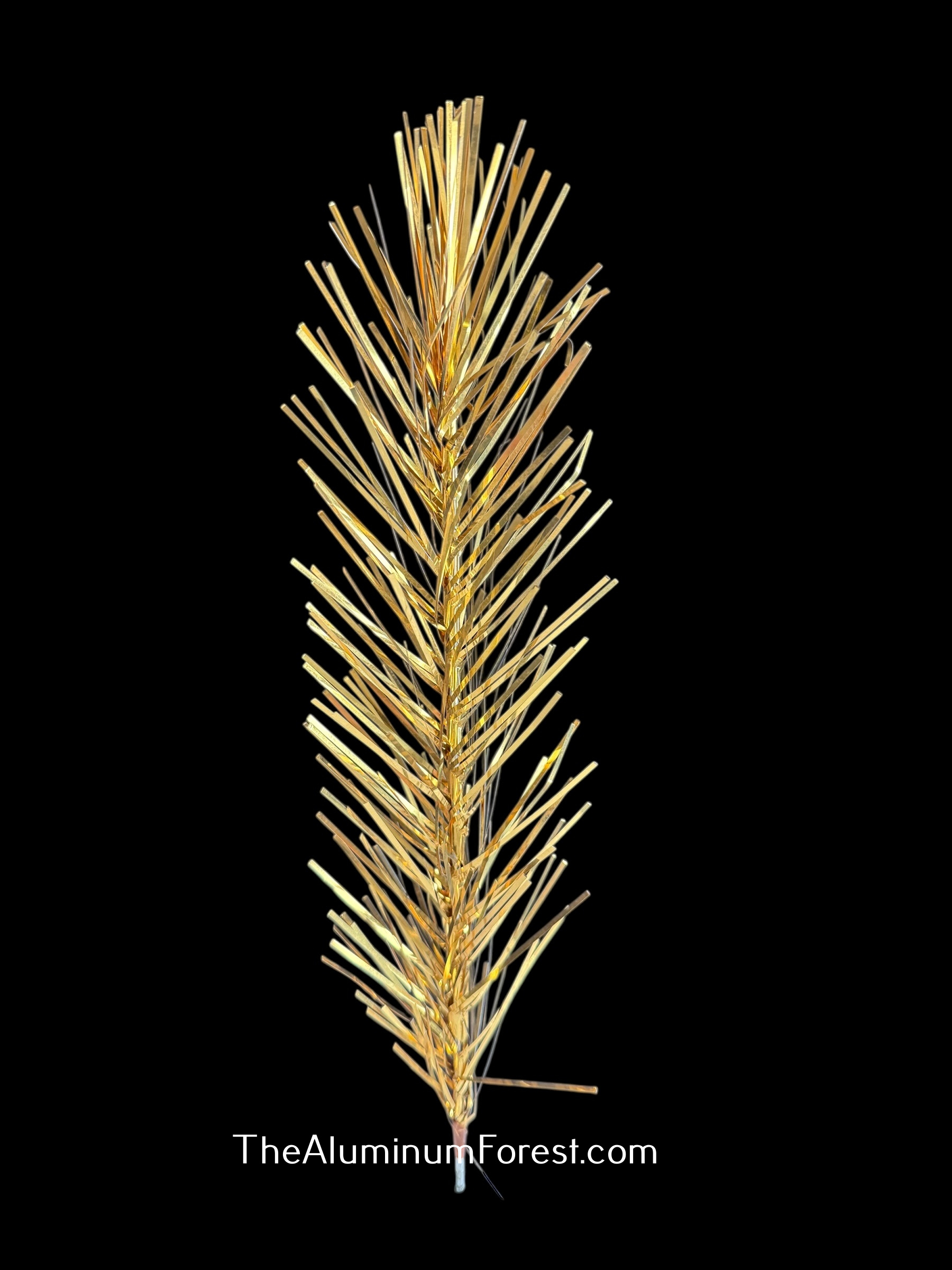 MTCo Glitter Pine Gold Branch Aluminum Christmas Tree