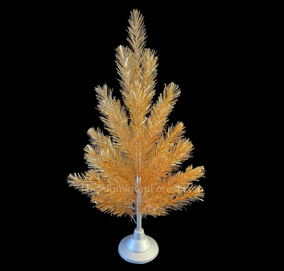 MTCo Glitter Pine Gold Aluminum Christmas Tree