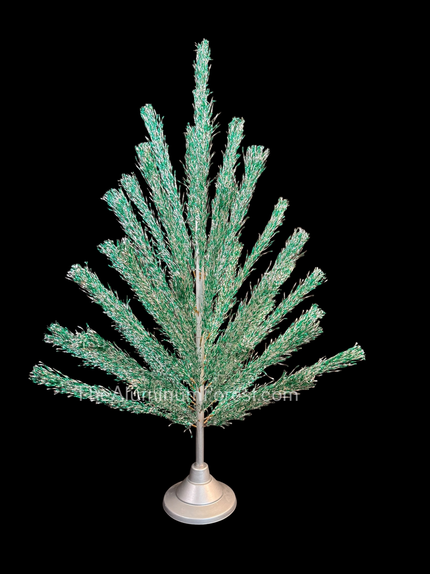 MTCo Royal Pine Green/Silver Aluminum Christmas Tree