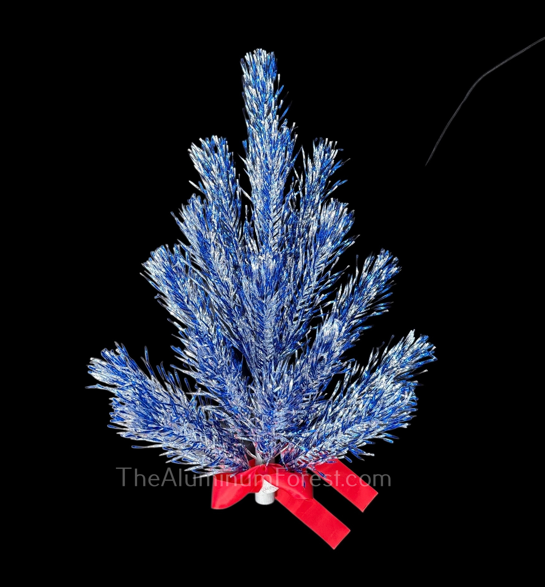 MTCo Wall Tree Royal Blue Courtesy of Jennifer Jordan Aluminum Christmas Tree