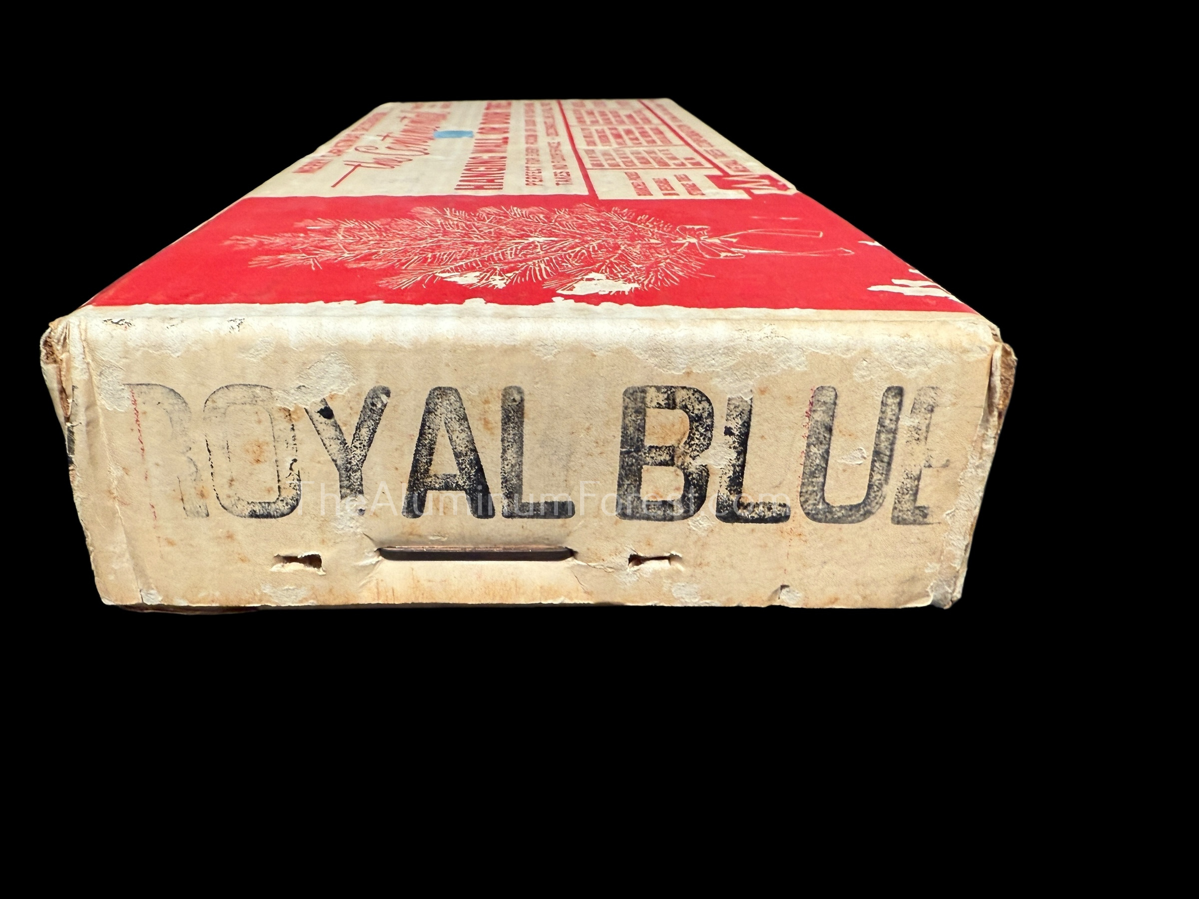 MTCo Wall Tree Royal Blue Box Courtesy of Jennifer Jordan Aluminum Christmas Tree