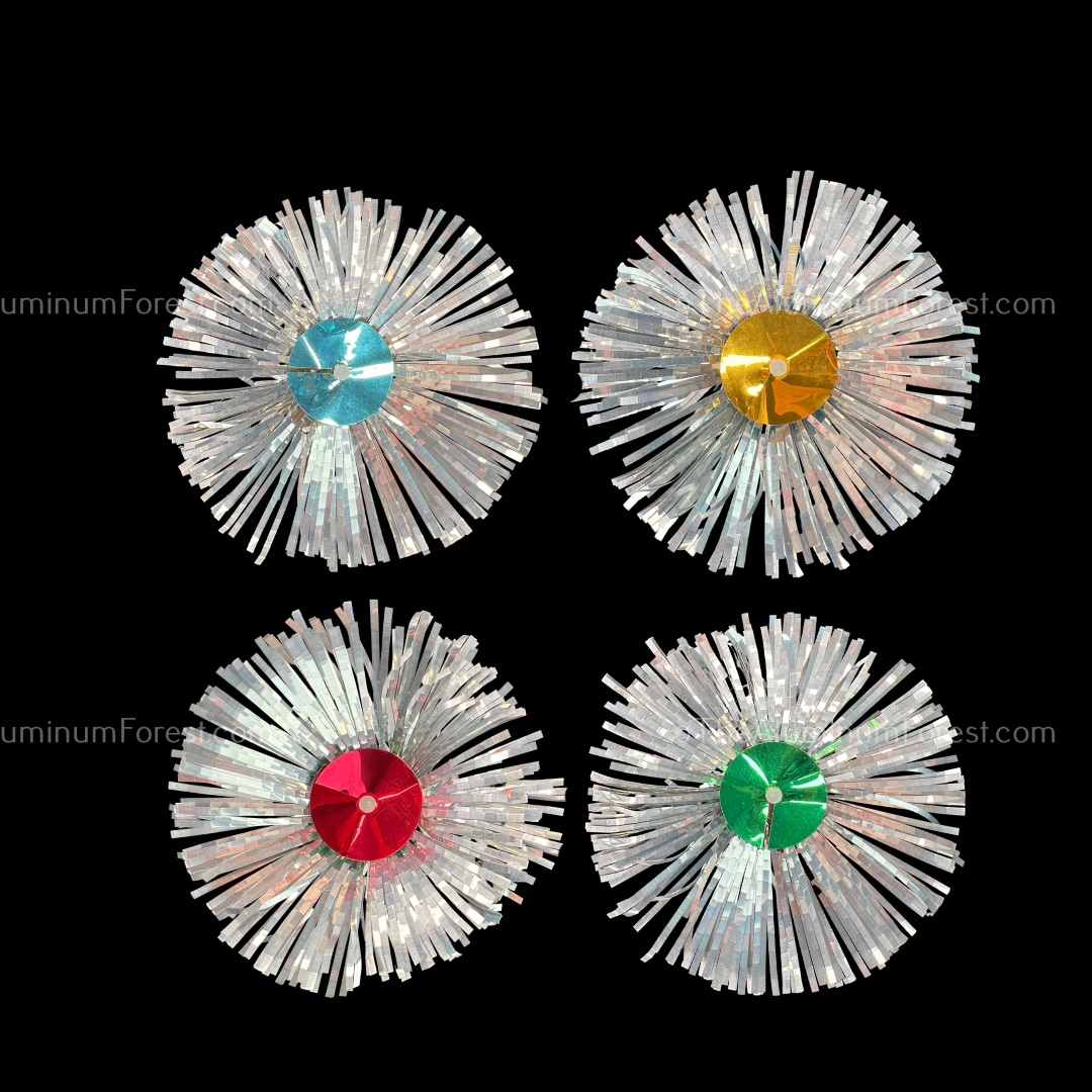 Car-Mac Reflector Disc Poms Aluminum Christmas Tree