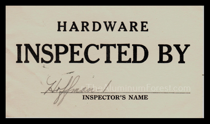 Car- Mac Inspection Slip Aluminum Christmas Tree