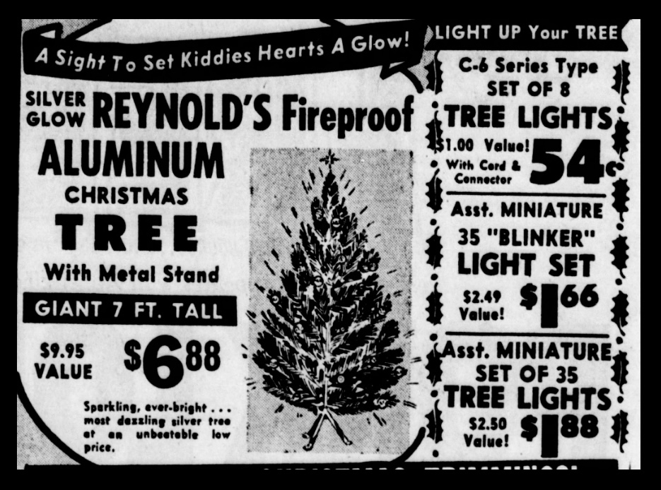 USSTCo Hearts Aglow! The Mercury 1960 Dec 8 Aluminum Christmas Tree